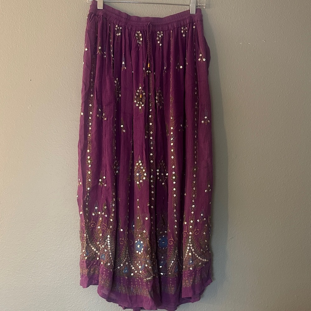 Purple Embellished Women's Skirt